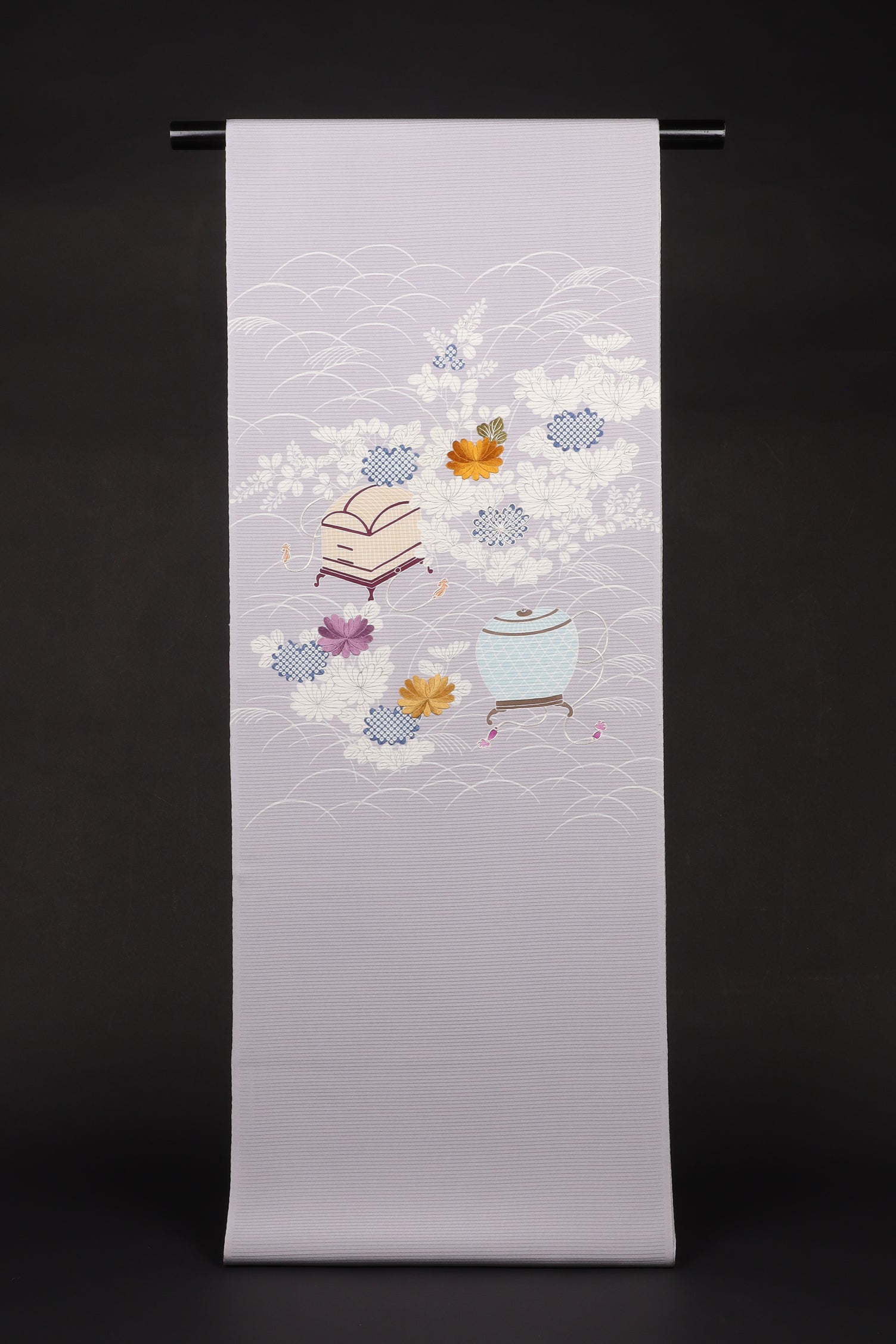 駒絽 夏御所解帯 鼡地 虫籠 No.82608 – ぎをん齋藤【御所解帯お買い物】