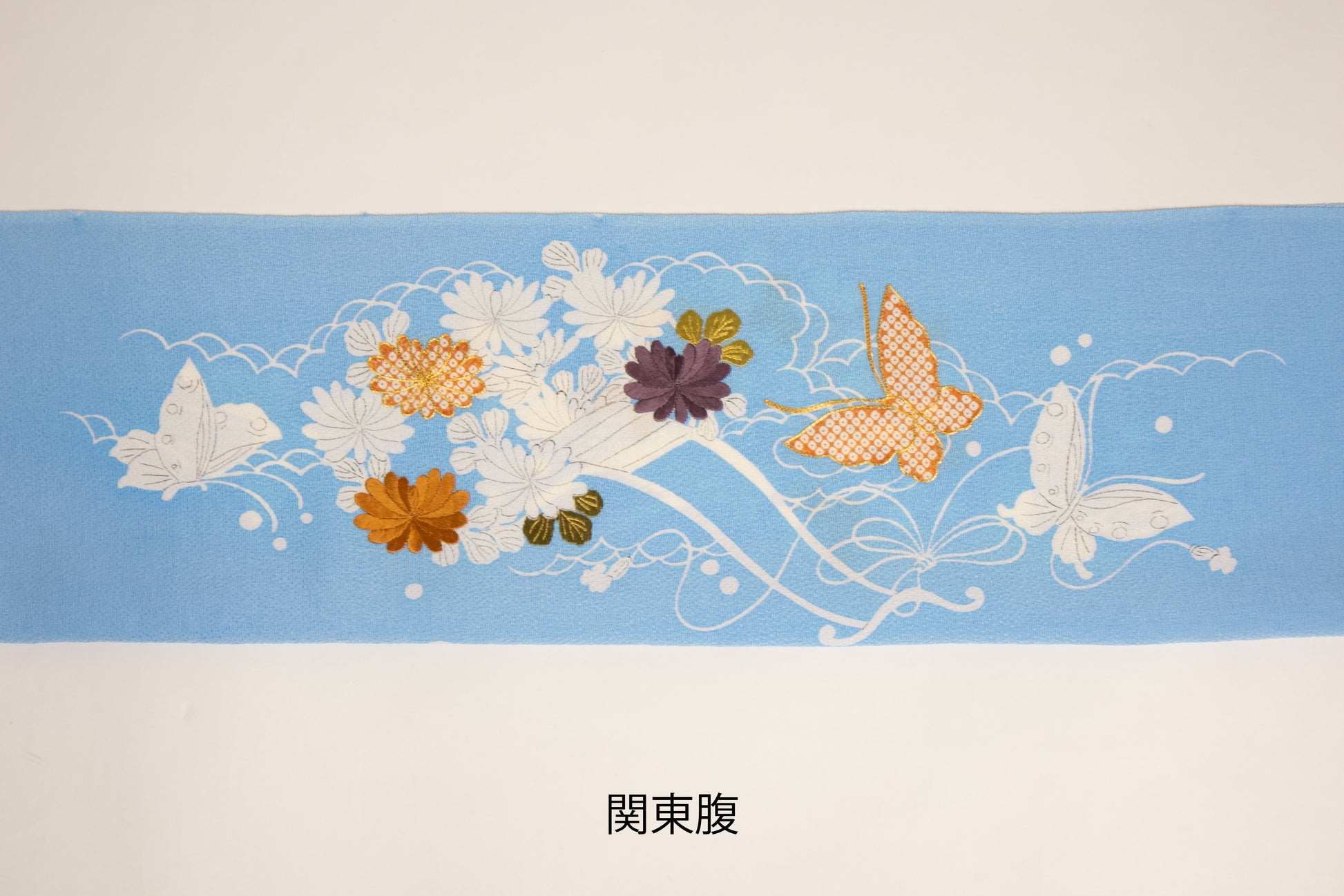 ぎをん齋藤の水色縮緬御所解帯の関東腹の写真
