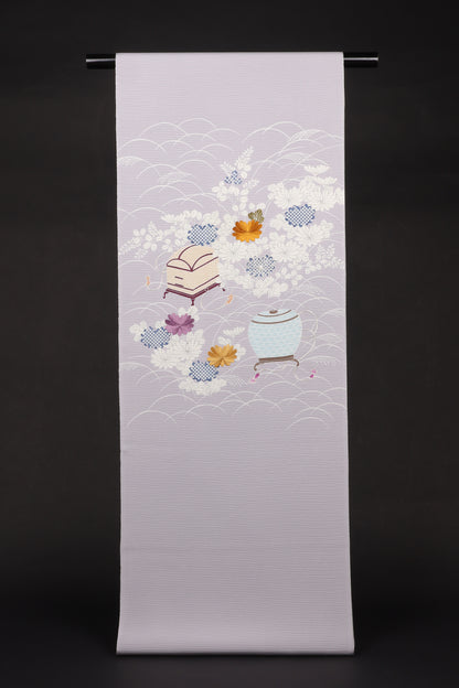 駒絽　夏御所解帯　鼡地　虫籠　No.82608