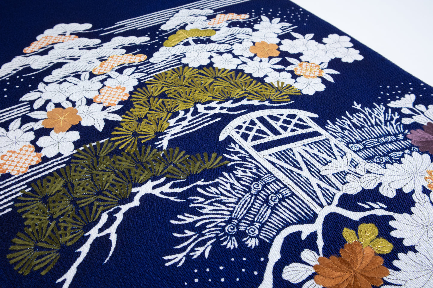 ぎをん齋藤の御所解 枝折戸 紺地