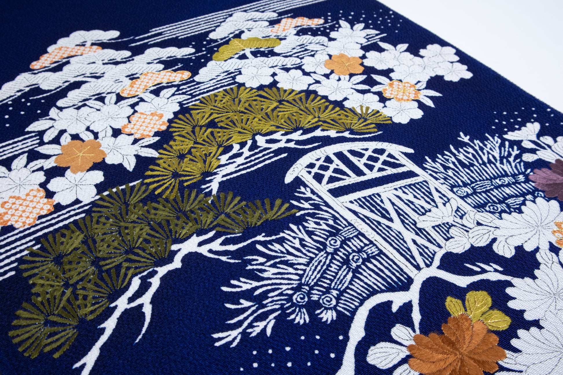 ぎをん齋藤の御所解 枝折戸 紺地