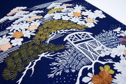 ぎをん齋藤の御所解 枝折戸 紺地
