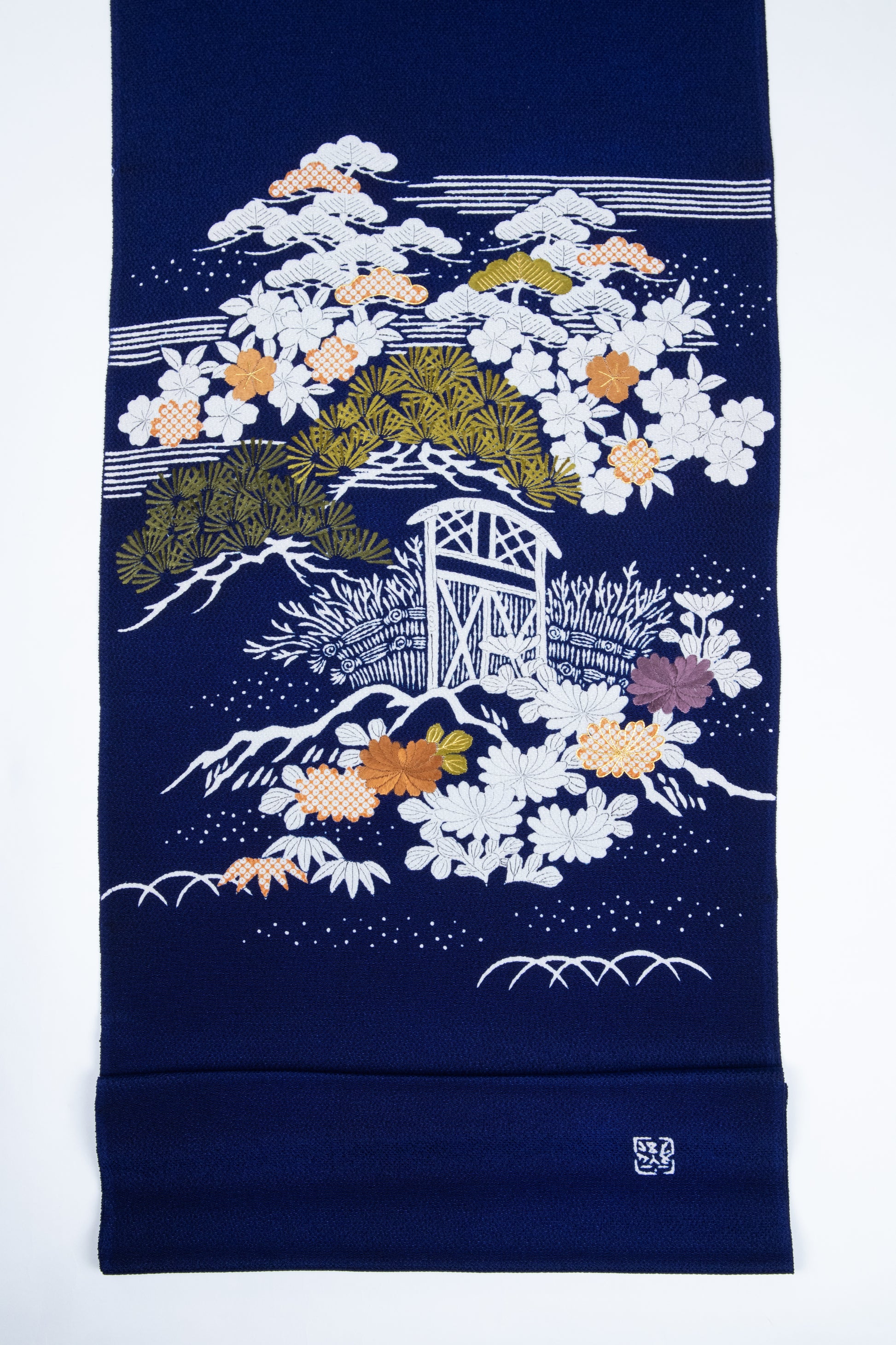 ぎをん齋藤の御所解 枝折戸 紺地